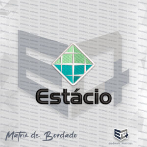 Matriz de Bordado Logo Estácio Vertical