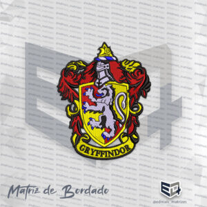 Matriz de Bordado Escola Brasão Gryffindor (Harry Potter)