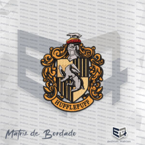 Matriz de Bordado Escola Brasão Hufflepuff (Harry Potter)