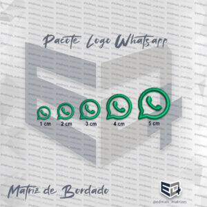 Matriz de Bordado Whatsapp Logo Pacote