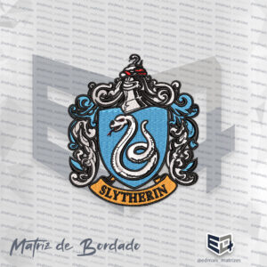 Matriz de Bordado Escola Brasão Slytherin (Harry Potter)