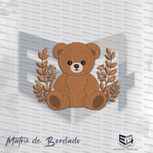 Matriz de Bordado Urso Ramos
