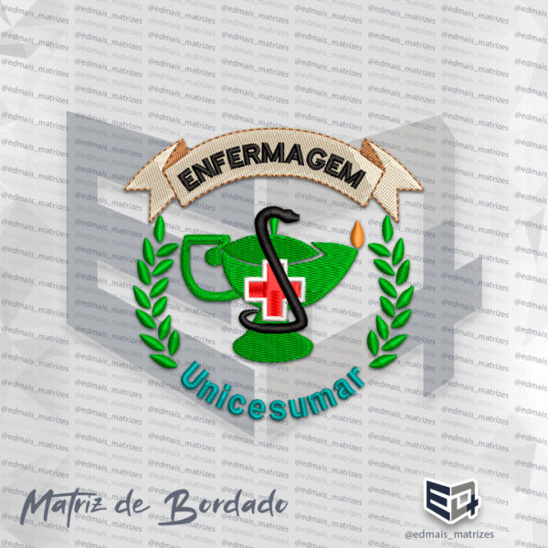 Matriz de Bordado Enfermagem Unicesumar