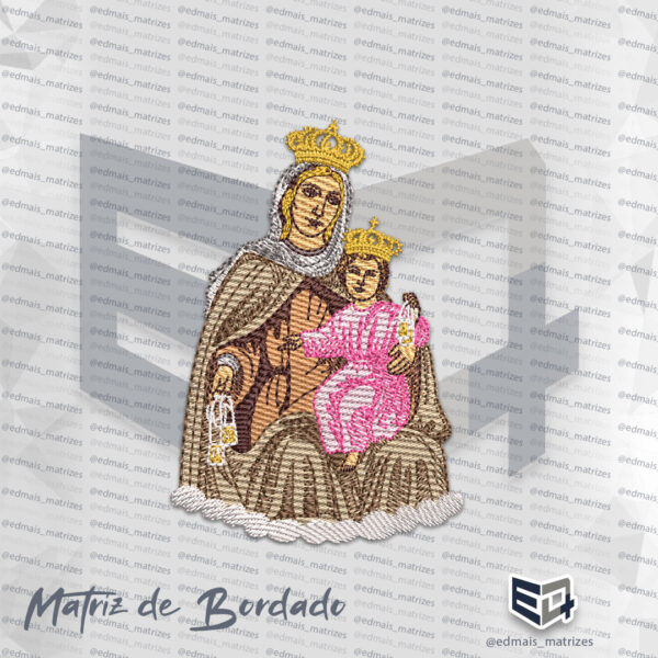 Matriz de Bordado Nossa senhora do Carmo 10cm
