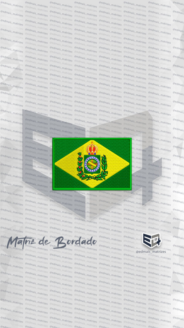 Matriz de Bordado Bandeira Brasil Império