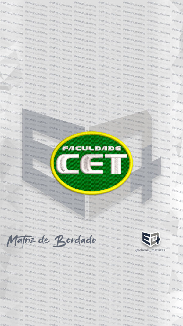 Matriz de Bordado Faculdade CET