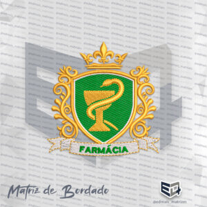 Matriz de Bordado Brasão Farmácia Coroa