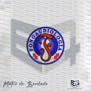 Matriz de Bordado Fonoaudilogia Simbolo Logo