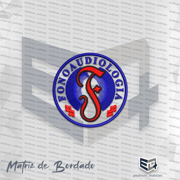Matriz de Bordado Fonoaudilogia Simbolo Logo