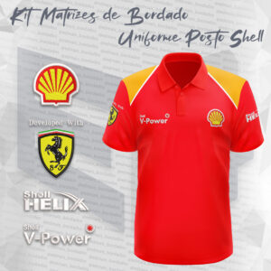 Kit Pacote Matrizes de Bordado Uniforme Posto Shell