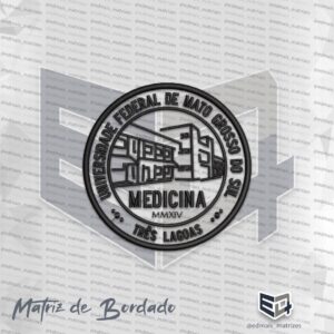 Matriz de Bordado UFMS - Medicina Universidade Federal Mato Grosso do Sul - Três Lagoas