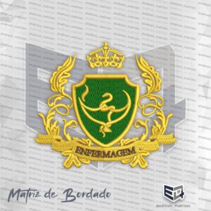 Matriz de Bordado Brasão Enfermagem São Lucas Afya