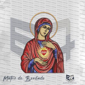Matriz de Bordado Imaculado Coração de Maria