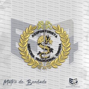 Matriz de Bordado Medicina Tradicional Chinesa - Acupuntura