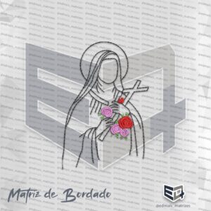 Matriz de Bordado Santa Teresinha do Menino Jesus Lisieux Line art