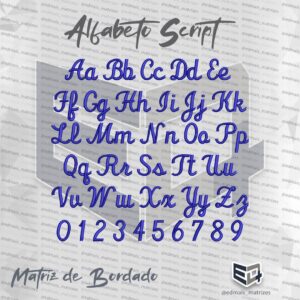 Matriz de Bordado Alfabeto Script