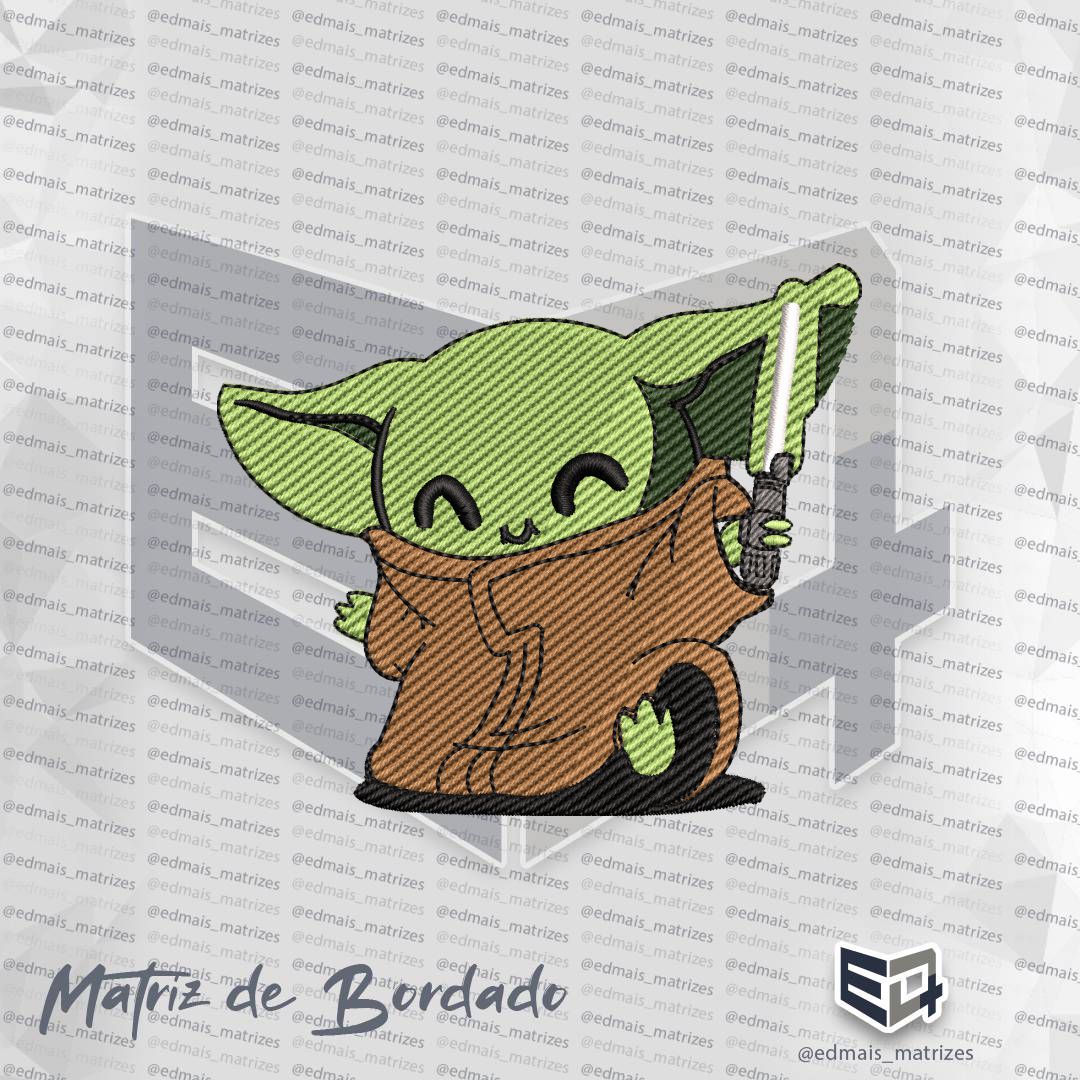 Matriz de Bordado Baby Yoda 2