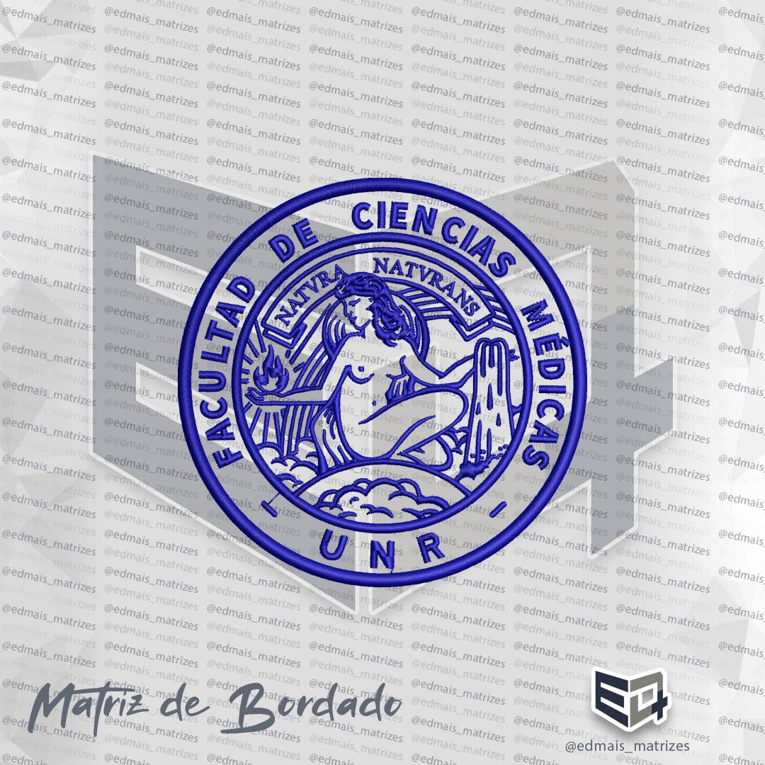 Matriz de Bordado Logo FCM UNR - Facultad de Ciencias Médicas Rosario