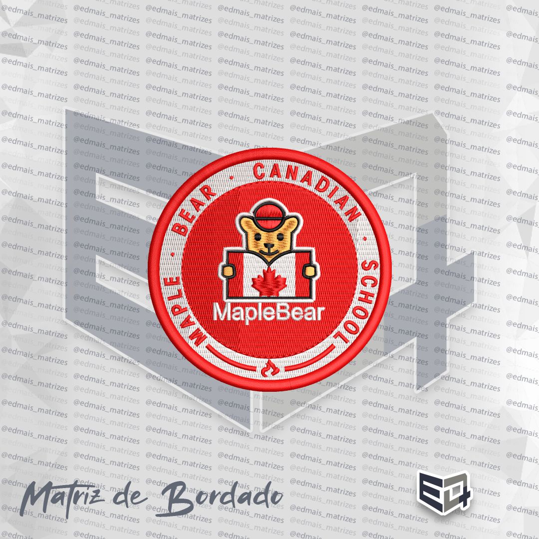 Matriz de Bordado Maple Bear - Canadian Elementary School Patch