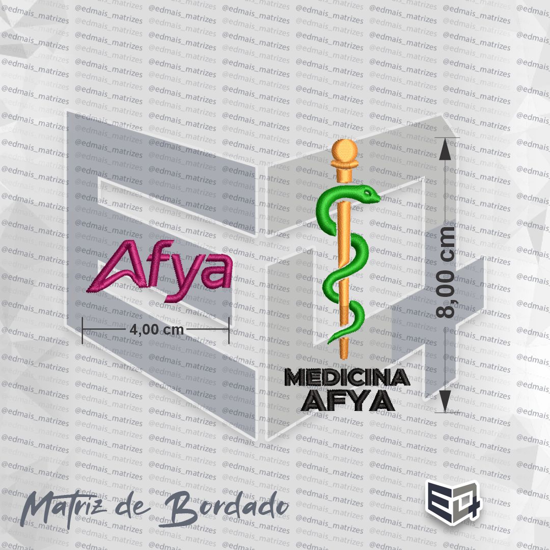 Matriz de Bordado Medicina Padrão Afya