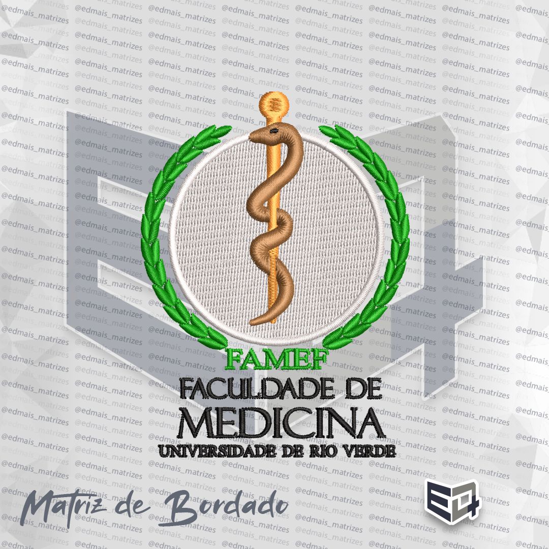 Matriz de Bordado Medicina UniRV - Brasão FAMEF
