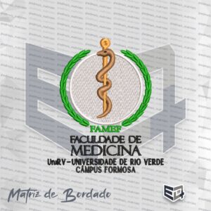 Matriz de Bordado Medicina UniRV - Brasão FAMEF Campus Formosa