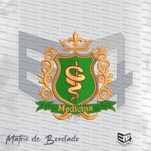 matriz de bordado medicina, Faculdade Sulamérica, bordado oficial Sulamérica, medicina Sulamérica bordado, brasão medicina oficial, matriz bordado Luís Eduardo Magalhães, bordado jaleco medicina, arquivo PES medicina, matriz JEF medicina, matriz DST bordado, logotipo oficial faculdade sulamerica