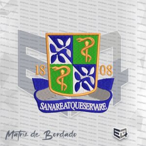 Matriz de Bordado Faculdade de Medicina da Bahia - Brasão FAMEB UFBA
