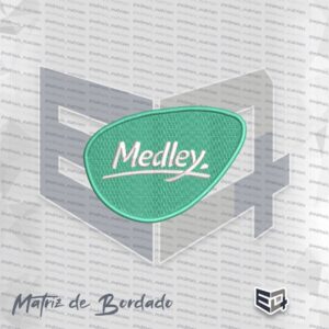 Matriz de bordado digital da UNIPAR. Na parte superior, um monograma estilizado em vermelho com linhas curvas. Abaixo, a palavra "UNIPAR" em letras grandes pretas e a inscrição "UNIVERSIDADE PARANAENSE" em letras menores, tudo em ponto cheio com acabamento de alta definição