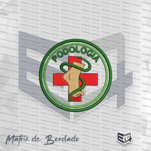 Matriz de Bordado Brasão Podologia 4
