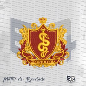 Matriz de Bordado Computadorizado Brasão Odontologia