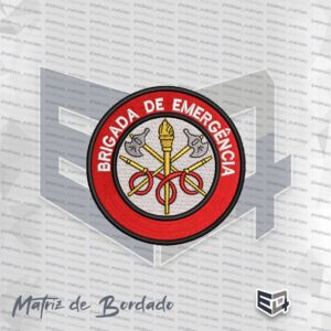 Matriz de Bordado Patch Brigada de Emergencia 2