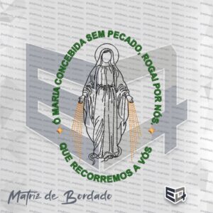 Matriz de Bordado Computadorizado Nossa Senhora das Graças Medalha Milagrosa